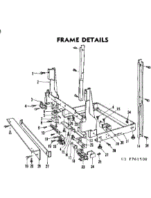 Frame Assembly parts for Kenmore Dishwasher 587.761500 (587761500, 587 761500) from AppliancePartsPros.com