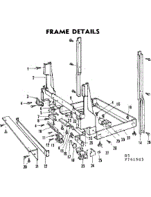 Frame Details parts for Kenmore Dishwasher 587.761504 (587761504, 587 761504) from AppliancePartsPros.com