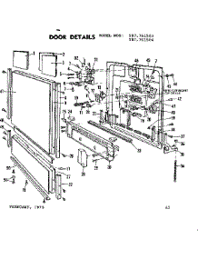 Door Details parts for Kenmore Dishwasher 587.761504 (587761504, 587 761504) from AppliancePartsPros.com
