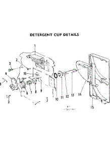 Detergent Cup Details parts for Kenmore Dishwasher 587.761504 (587761504, 587 761504) from AppliancePartsPros.com