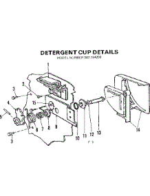 Detergent Cup Details parts for Kenmore Dishwasher 587.764200 (587764200, 587 764200) from AppliancePartsPros.com