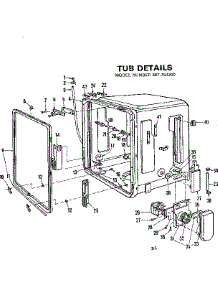 Tub Details parts for Kenmore Dishwasher 587.764200 (587764200, 587 764200) from AppliancePartsPros.com