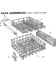 Rack Assemblies parts for Kenmore Dishwasher 587.764200 (587764200, 587 764200) from AppliancePartsPros.com