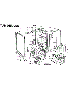Tub Details parts for Kenmore Dishwasher 587.764410 (587764410, 587 764410) from AppliancePartsPros.com