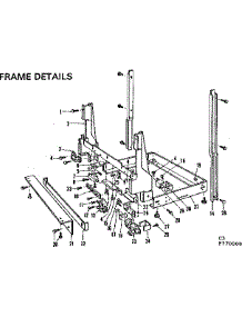 Frame Details parts for Kenmore Dishwasher 587.770000 (587770000, 587 770000) from AppliancePartsPros.com