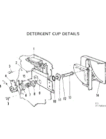 Detergent Cup Details parts for Kenmore Dishwasher 587.770000 (587770000, 587 770000) from AppliancePartsPros.com
