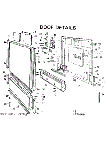Door Details parts for Kenmore Dishwasher 587.770000 (587770000, 587 770000) from AppliancePartsPros.com