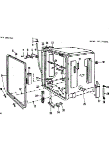 Tub Details parts for Kenmore Dishwasher 587.770001 (587770001, 587 770001) from AppliancePartsPros.com