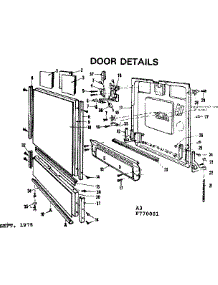 Door Details parts for Kenmore Dishwasher 587.770001 (587770001, 587 770001) from AppliancePartsPros.com