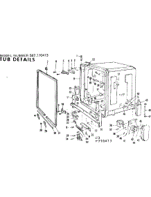 Tub Details parts for Kenmore Dishwasher 587.770413 (587770413, 587 770413) from AppliancePartsPros.com
