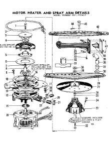 Motor, Heater & Spray Arm Details parts for Kenmore Dishwasher 587.770413 (587770413, 587 770413) from AppliancePartsPros.com