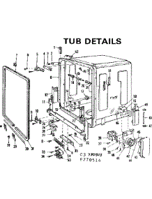 Tub Details parts for Kenmore Dishwasher 587.770514 (587770514, 587 770514) from AppliancePartsPros.com