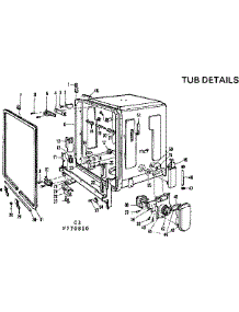 Tub Details parts for Kenmore Dishwasher 587.770810 (587770810, 587 770810) from AppliancePartsPros.com