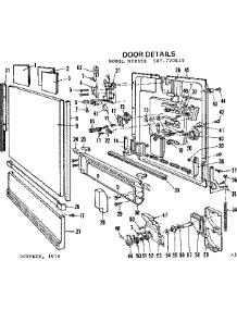 Door Details parts for Kenmore Dishwasher 587.770810 (587770810, 587 770810) from AppliancePartsPros.com