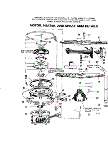 Motor, Heater And Spray Arm Details parts for Kenmore Dishwasher 587.771000 (587771000, 587 771000) from AppliancePartsPros.com