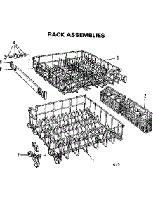 Rack Assemblies parts for Kenmore Dishwasher 587.771000 (587771000, 587 771000) from AppliancePartsPros.com