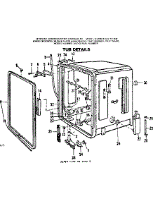 Tub Details parts for Kenmore Dishwasher 587.771000 (587771000, 587 771000) from AppliancePartsPros.com