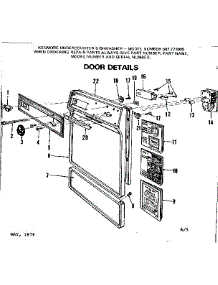 Door Details parts for Kenmore Dishwasher 587.771000 (587771000, 587 771000) from AppliancePartsPros.com