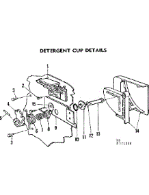 Detergent Cup Details parts for Kenmore Dishwasher 587.771200 (587771200, 587 771200) from AppliancePartsPros.com