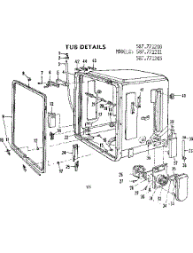 Tub Details parts for Kenmore Dishwasher 587.771201 (587771201, 587 771201) from AppliancePartsPros.com