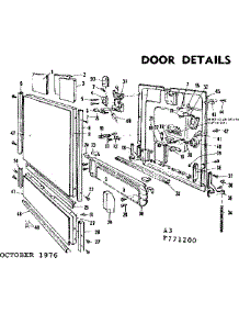 Door Details parts for Kenmore Dishwasher 587.771201 (587771201, 587 771201) from AppliancePartsPros.com
