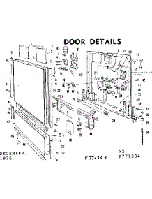 Door Details parts for Kenmore Dishwasher 587.771303 (587771303, 587 771303) from AppliancePartsPros.com