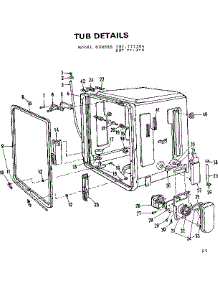 Tub Details parts for Kenmore Dishwasher 587.771303 (587771303, 587 771303) from AppliancePartsPros.com