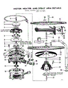 Motor, Heater & Spray Arm Details parts for Kenmore Dishwasher 587.771303 (587771303, 587 771303) from AppliancePartsPros.com