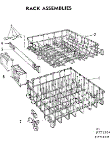 Rack Assemblies parts for Kenmore Dishwasher 587.771303 (587771303, 587 771303) from AppliancePartsPros.com
