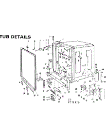 Tub Details parts for Kenmore Dishwasher 587.771410 (587771410, 587 771410) from AppliancePartsPros.com