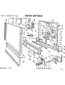Door Details parts for Kenmore Dishwasher 587.771410 (587771410, 587 771410) from AppliancePartsPros.com