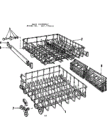 Rack Assembly parts for Kenmore Dishwasher 587.771411 (587771411, 587 771411) from AppliancePartsPros.com