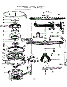 Motor Heater & Spray Arm Details parts for Kenmore Dishwasher 587.771411 (587771411, 587 771411) from AppliancePartsPros.com