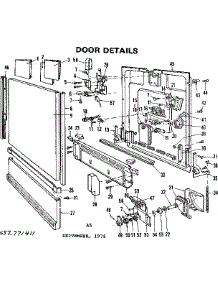 Door Details parts for Kenmore Dishwasher 587.771411 (587771411, 587 771411) from AppliancePartsPros.com