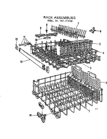 Rack Assemblies parts for Kenmore Dishwasher 587.771510 (587771510, 587 771510) from AppliancePartsPros.com