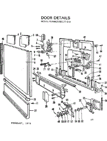 Door Details parts for Kenmore Dishwasher 587.771510 (587771510, 587 771510) from AppliancePartsPros.com