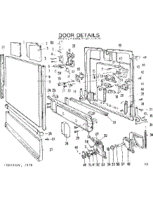 Door Details parts for Kenmore Dishwasher 587.771610 (587771610, 587 771610) from AppliancePartsPros.com