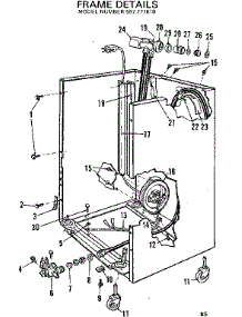 Frame Details parts for Kenmore Dishwasher 587.771610 (587771610, 587 771610) from AppliancePartsPros.com