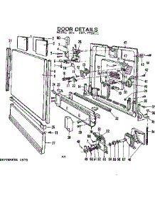 Door Details parts for Kenmore Dishwasher 587.771611 (587771611, 587 771611) from AppliancePartsPros.com