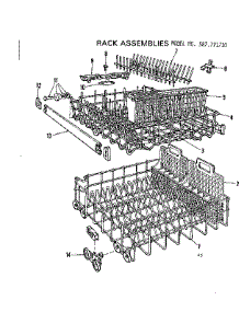 Rack Assemblies parts for Kenmore Dishwasher 587.771710 (587771710, 587 771710) from AppliancePartsPros.com