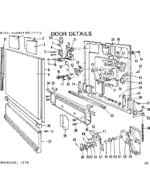 Door Details parts for Kenmore Dishwasher 587.771710 (587771710, 587 771710) from AppliancePartsPros.com
