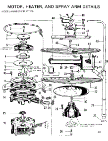 Motor / Heater / Spray Arm Details parts for Kenmore Dishwasher 587.771710 (587771710, 587 771710) from AppliancePartsPros.com