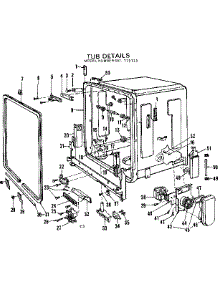 Tub Details parts for Kenmore Dishwasher 587.771711 (587771711, 587 771711) from AppliancePartsPros.com