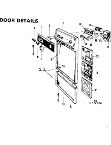 Door Details parts for Kenmore Dishwasher 587.772100 (587772100, 587 772100) from AppliancePartsPros.com