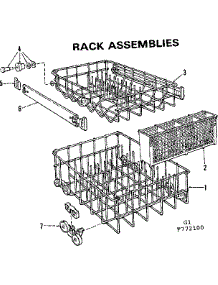 Rack Assemblies parts for Kenmore Dishwasher 587.772100 (587772100, 587 772100) from AppliancePartsPros.com