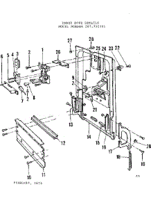 Inner Door Details parts for Kenmore Dishwasher 587.772101 (587772101, 587 772101) from AppliancePartsPros.com