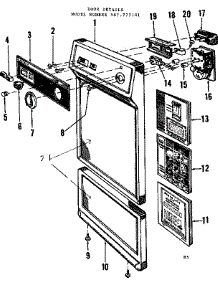Door Details parts for Kenmore Dishwasher 587.772101 (587772101, 587 772101) from AppliancePartsPros.com