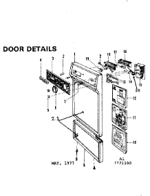 Door Details parts for Kenmore Dishwasher 587.772300 (587772300, 587 772300) from AppliancePartsPros.com