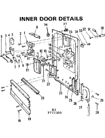 Inner Door Details parts for Kenmore Dishwasher 587.772300 (587772300, 587 772300) from AppliancePartsPros.com