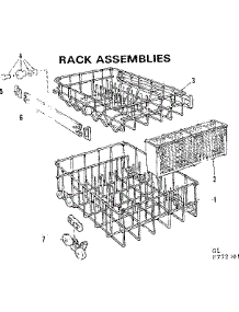 Rack Assemblies parts for Kenmore Dishwasher 587.772301 (587772301, 587 772301) from AppliancePartsPros.com